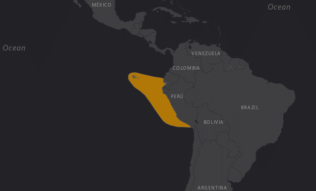 Mapa de localización del Albatros de las Galápagos
