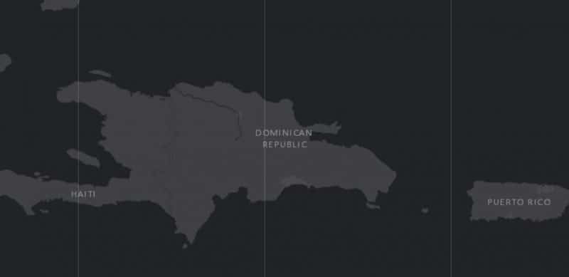 Mapa de rango geográfico para la Iguana de Ricord