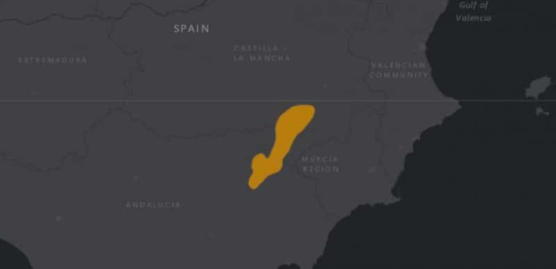 Mapa de rango geográfico para la Lagartija de Valverde